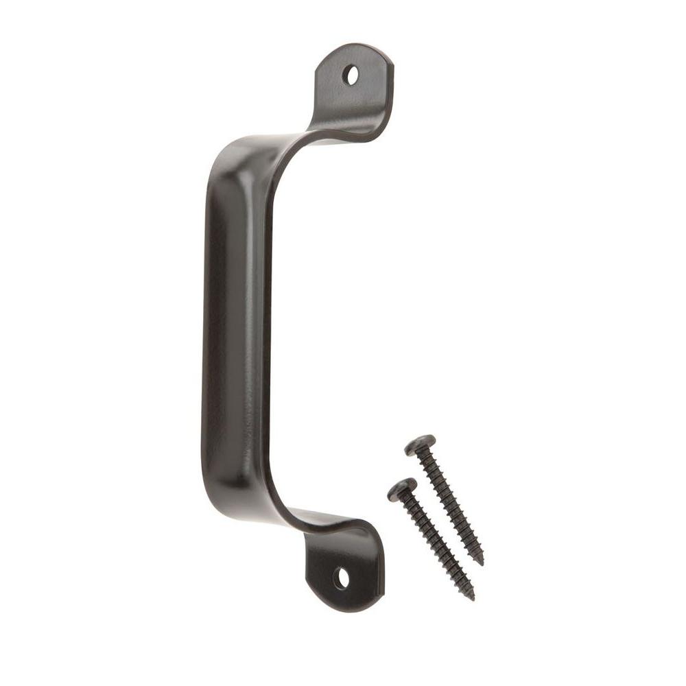 Everbilt 6 1 2 In Black Heavy Duty Door Pull 15457 The Home Depot