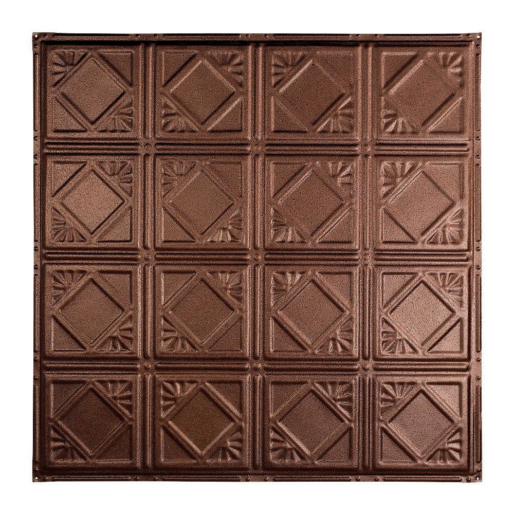 Great Lakes Tin Ludington 2 Ft X 2 Ft Nail Up Tin Ceiling Tile