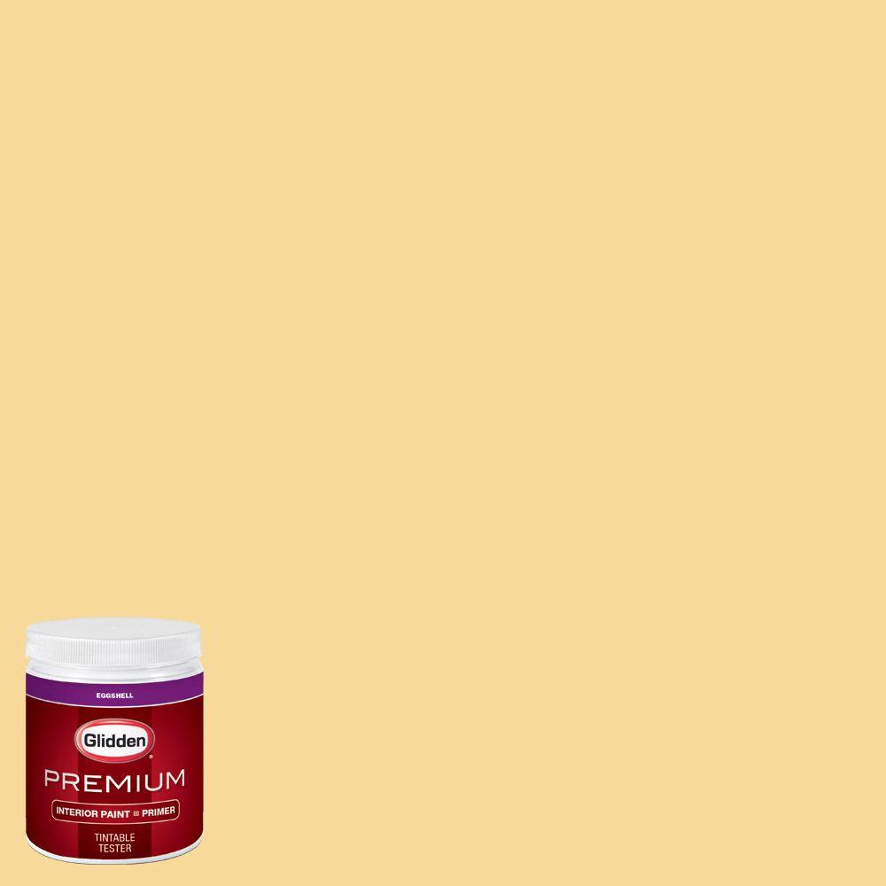 Glidden Premium 8 oz. HDGY20U Yellow Duckling Eggshell Interior Paint Sample with Primer 