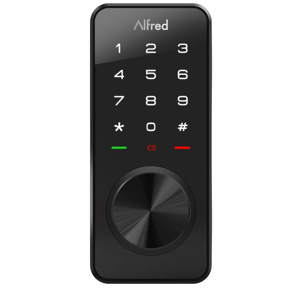 Alfred Db1 A Smart Deadbolt Lock Black W Key Db1 A Bl The Home Depot