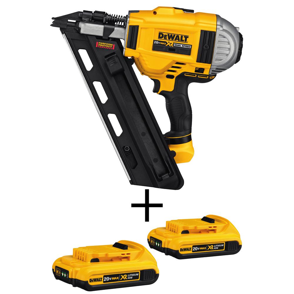 DEWALT 20Volt MAX XR Lithium Ion 33Degree Cordless Framing Nailer
