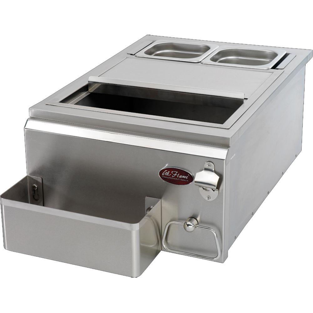 Outdoor Beverage Center Bars Sinks Kitchens Built In Stainless Steel Cocktail Center For Outdoor Grill Island