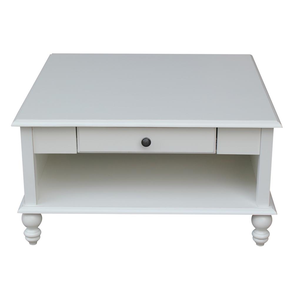 International Concepts Cottage Beach White Square Coffee Table