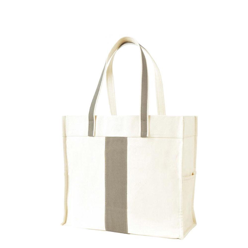 Home Decorators Collection Center Stripe Gray Canvas Tote by Home Decorators Collection