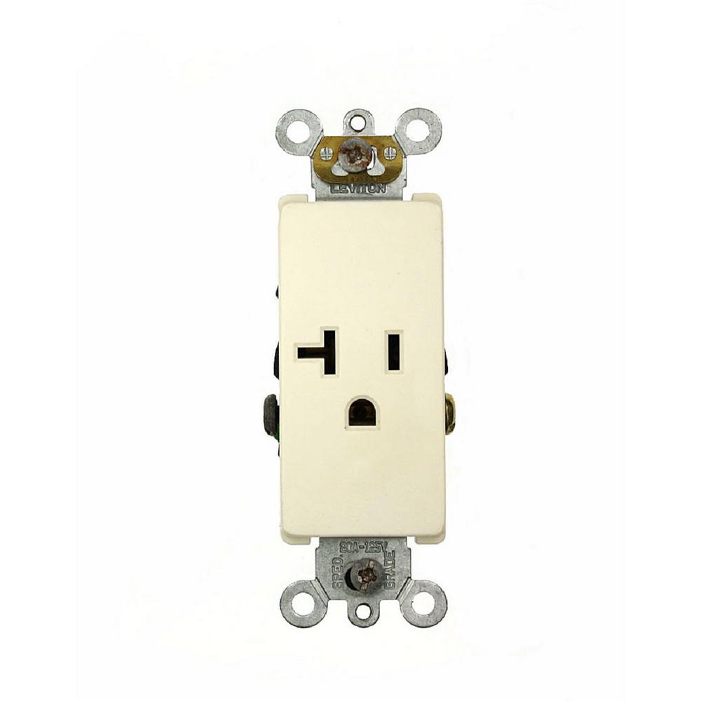 Leviton Decora 20 Amp Plus Commercial Grade Self Grounding