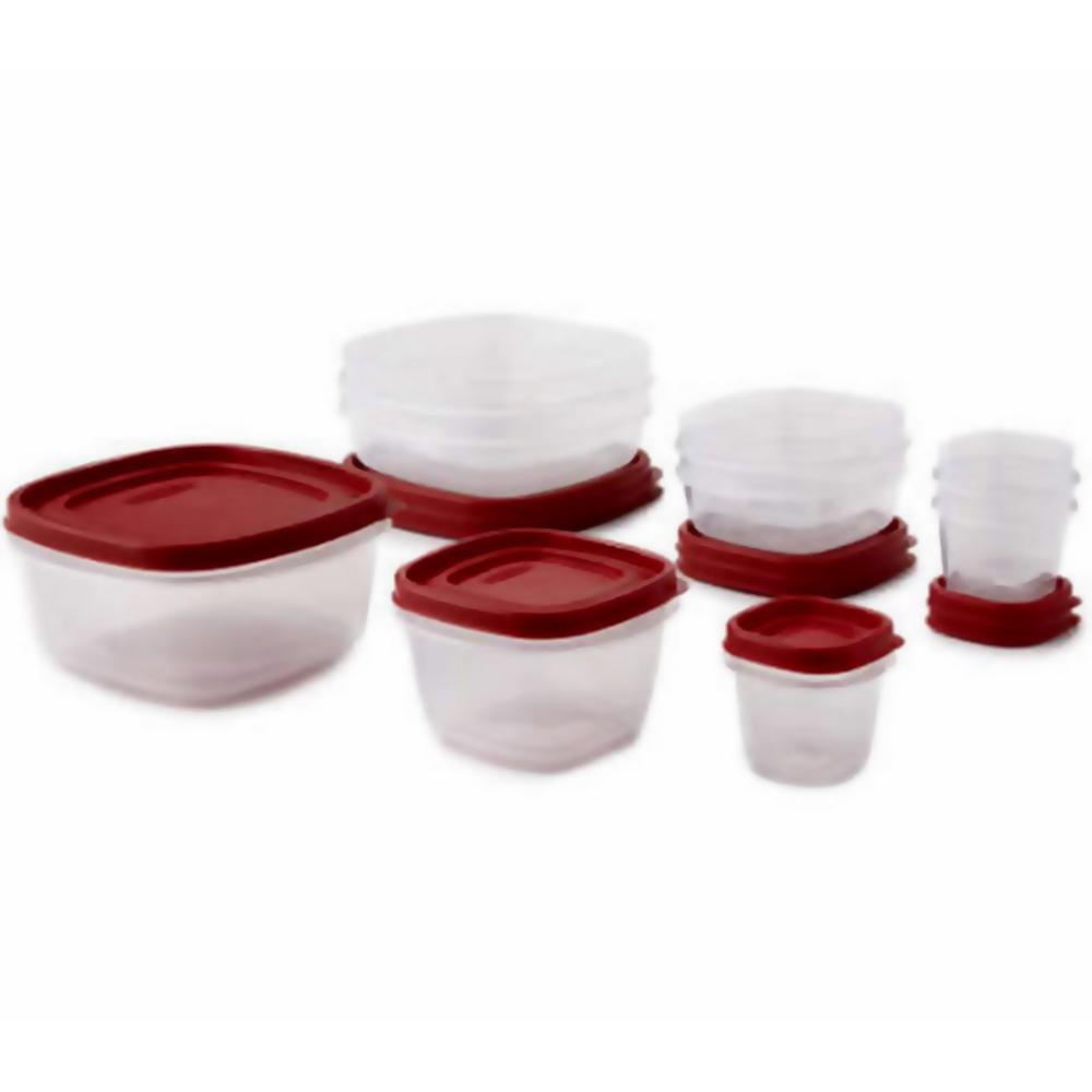 Rubbermaid Easy Find Lids With Vents 18 Piece Food Storage Container Set 2066483 The Home Depot 