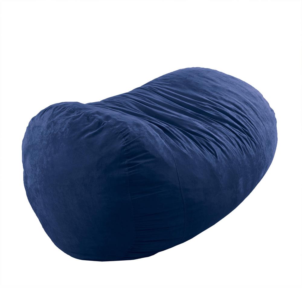 8 Ft Midnight Blue Suede Microfiber Double Sched Bean Bag