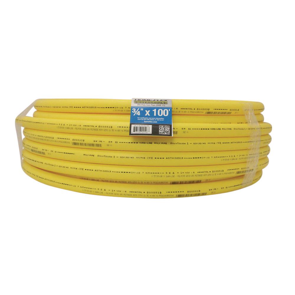 HOMEFLEX 3/4 in. IPS x 100 ft. DR 11 Underground Yellow Polyethylene
