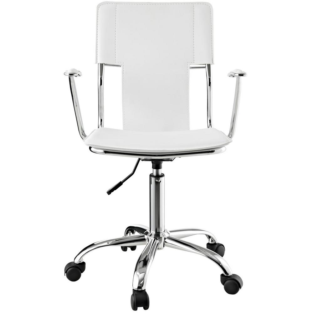 Modway Studio White Office Chair Eei 198 Whi The Home Depot