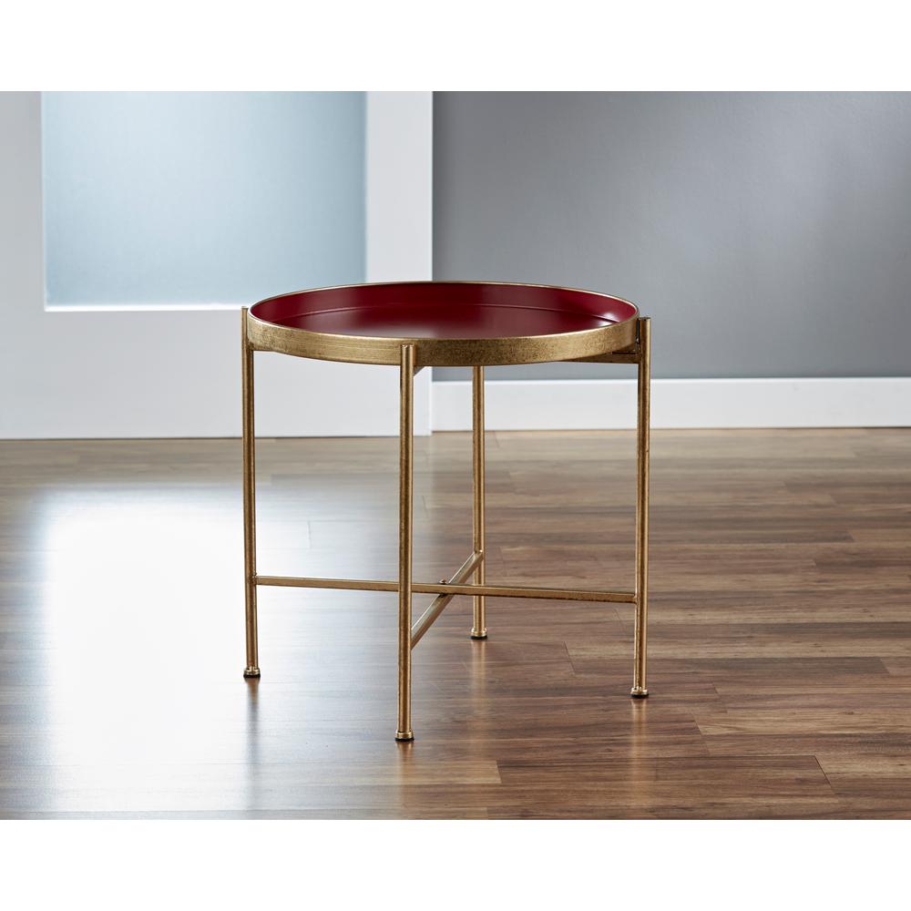 Firstime 20 In Large Gild Pop Up Red Tray Table Btskdr L The Home Large Gild Pop Up Red Tray Table