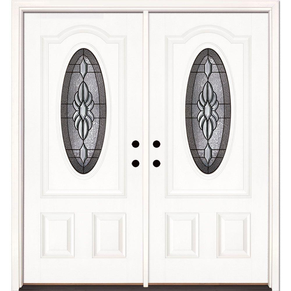 Feather River Doors 74 In X 81 625 In Sapphire Patina 3 4 Oval