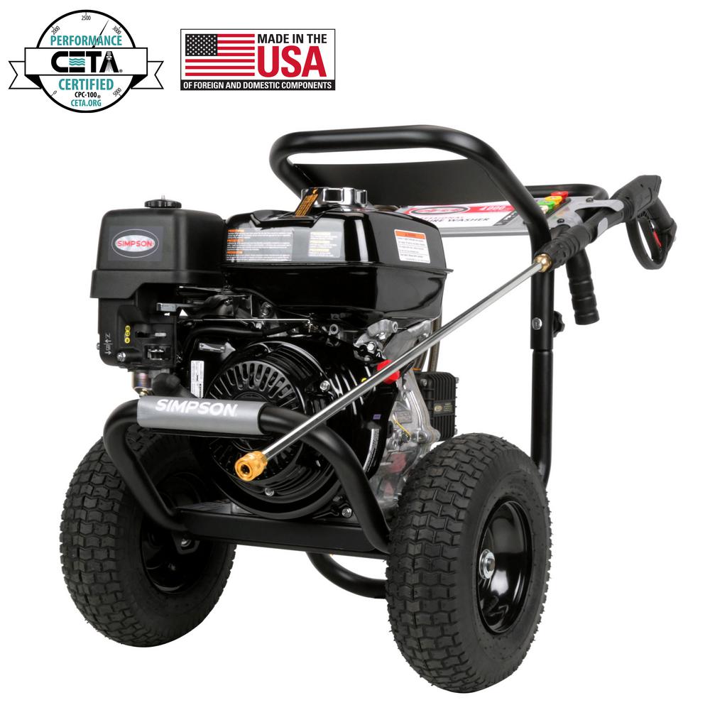 Simpson PowerShot 4000 psi at 3.3 GPM HONDA GX270 with AAA Triplex Pump Professional Gas