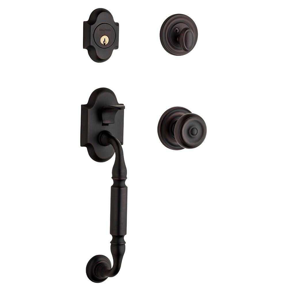 Schlage Plymouth Bright Brass Double Cylinder Deadbolt with Georgian ...