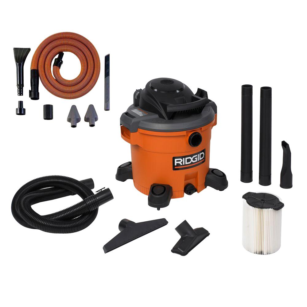 RIDGID 12 gal. 5.0Peak HP Wet Dry Vac with Auto Detail KitWD1270A The Home Depot