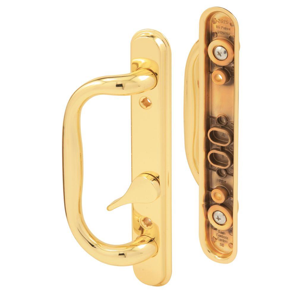 PrimeLine Brass Plated Sliding Door Handle SetC 1287 The Home Depot