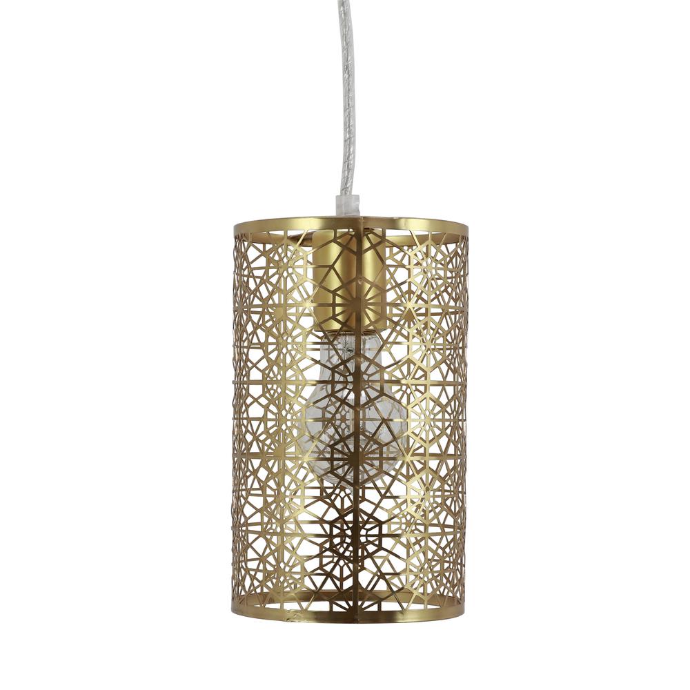 Gold Brass Pendant Lights Lighting The Home Depot Lucy Laser 1 Light Brass Pendant
