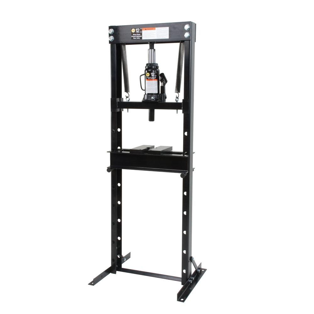Omega 12 Ton Shop Press with Hydraulic Bottle Jack60120 The Home Depot