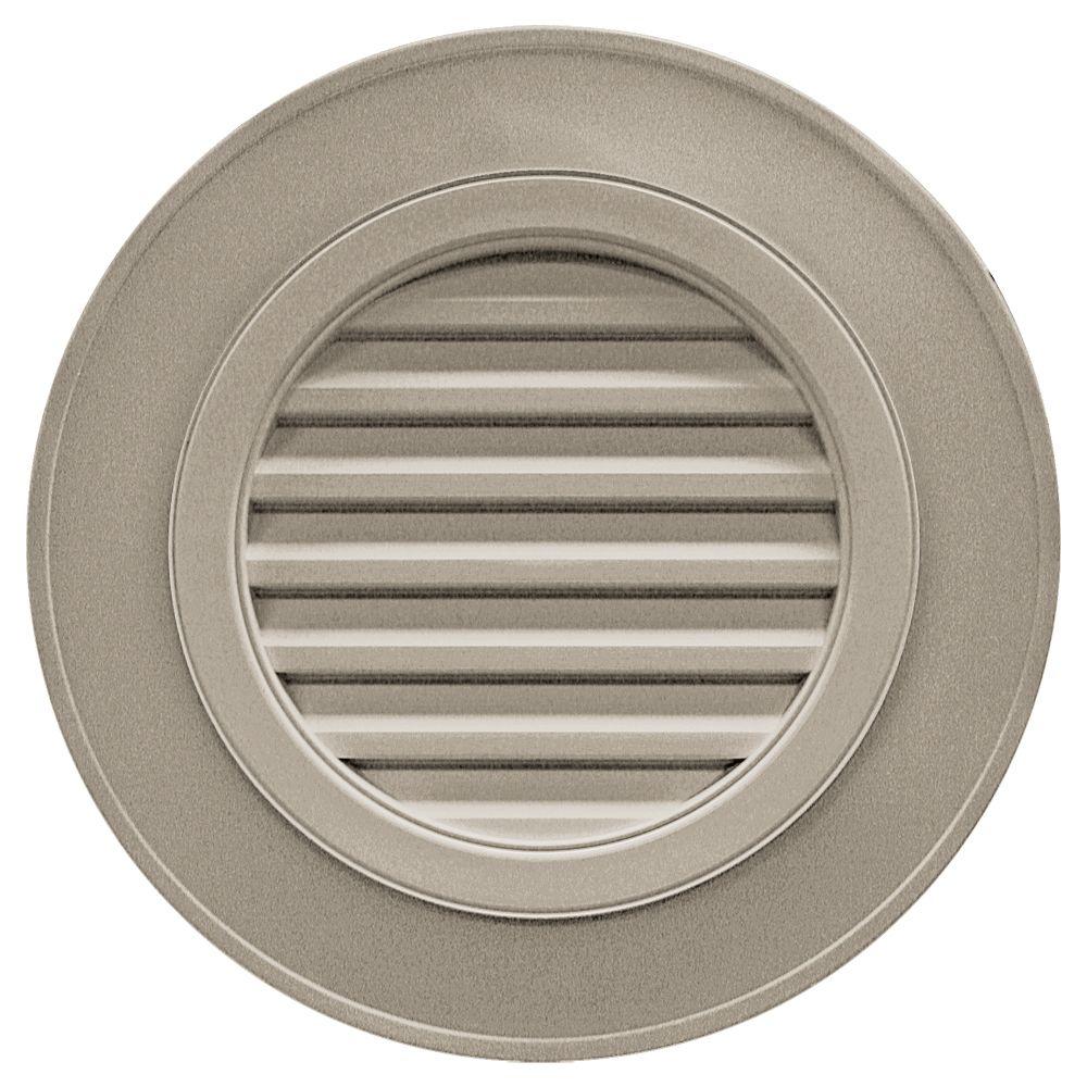 Builders Edge 28 in. Round Gable Vent in Clay (without Keystones