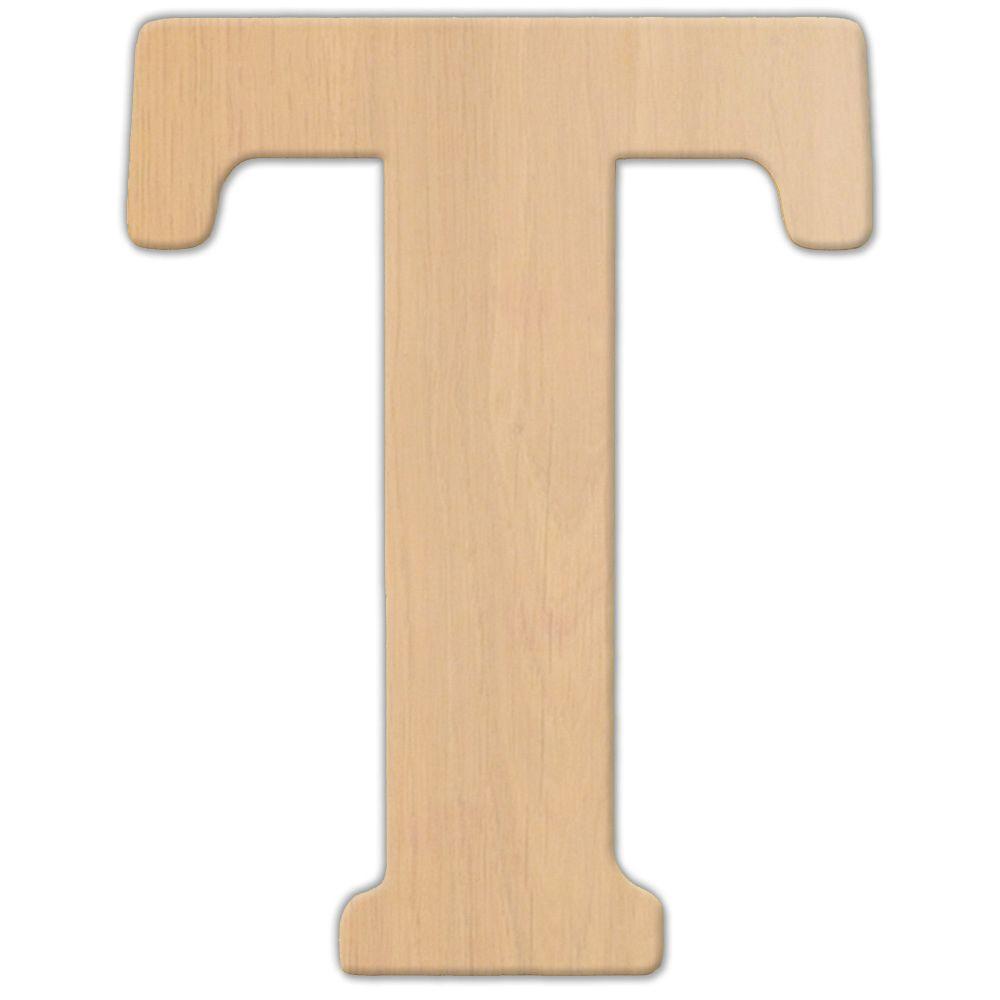 Wall Letters Numbers Decor The Home Depot Oversized Unfinished Wood Letter T