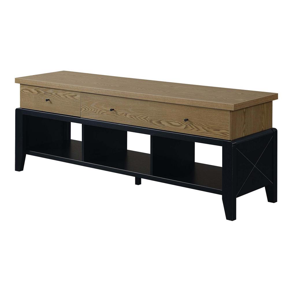 Convenience Concepts Newport 16 in. White Wood TV Stand 