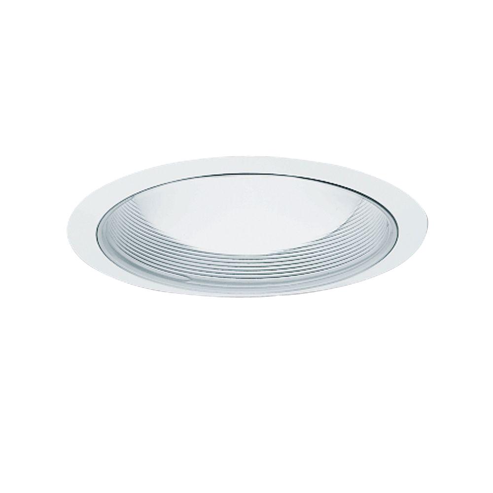 Halo 6 in. White Recessed Ceiling Light Baffle and Trim Ring410W The