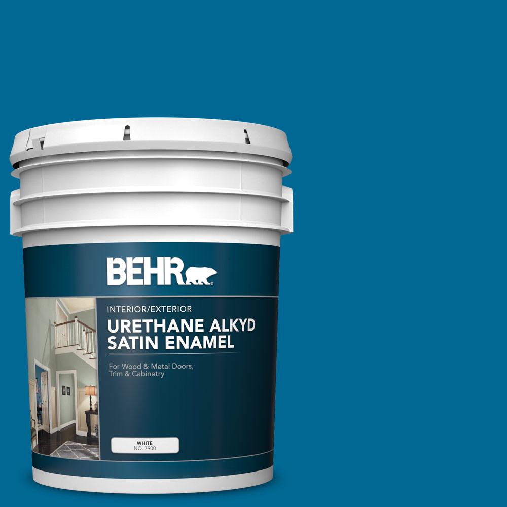BEHR 5 gal. OSHA1 OSHA SAFETY BLUE Urethane Alkyd Satin Enamel