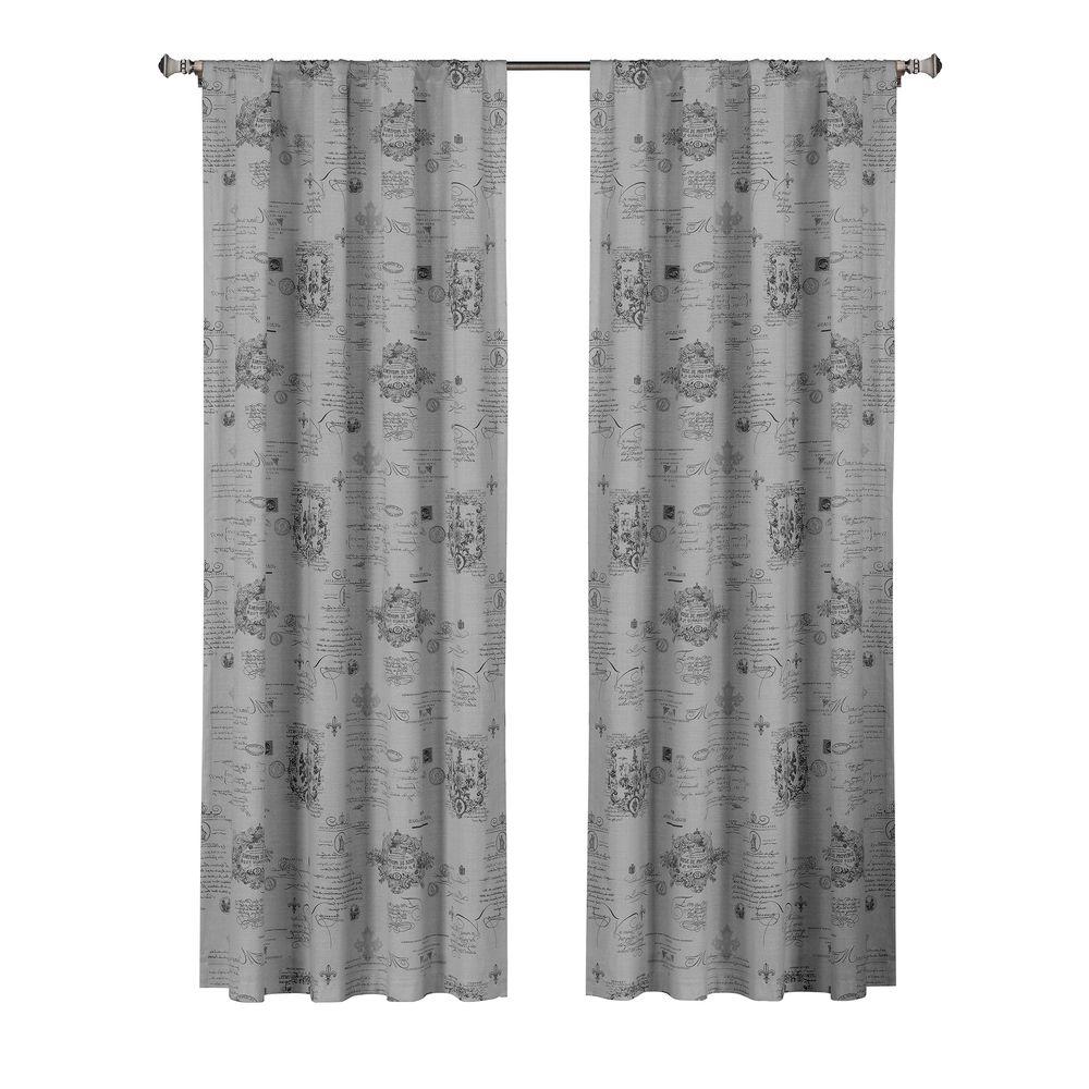 Window Elements Semi Opaque Fleur De Lis Printed Cotton Extra Wide