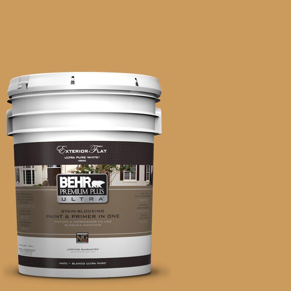 BEHR Premium Plus Ultra 5-gal. #UL150-2 Hammered Gold Flat ...