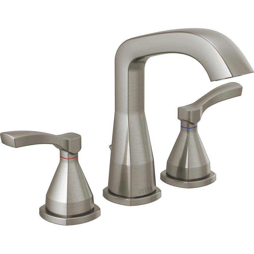 Stainless Delta Widespread Bathroom Sink Faucets 35776 Ssmpu Dst 64 1000 