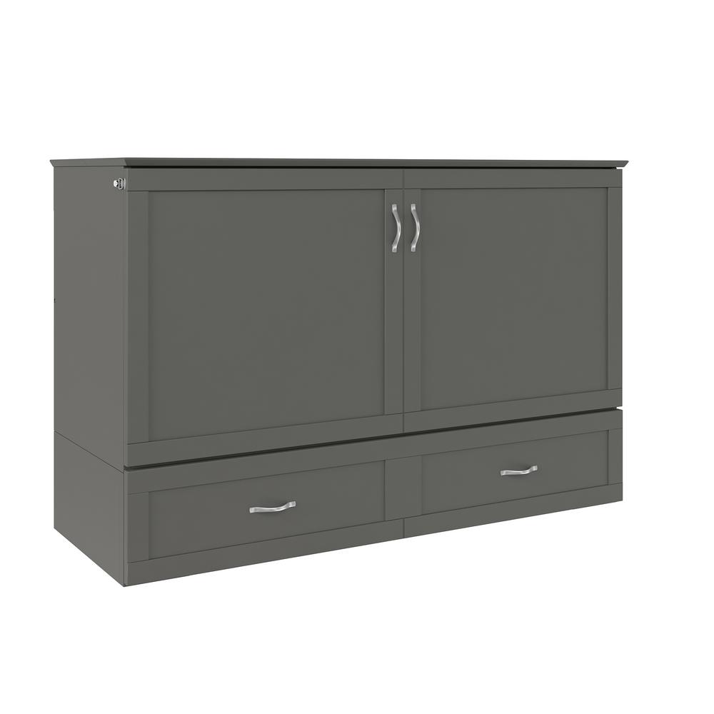 Atlantic Furniture Hamilton Murphy Bed Chest Queen Grey ...