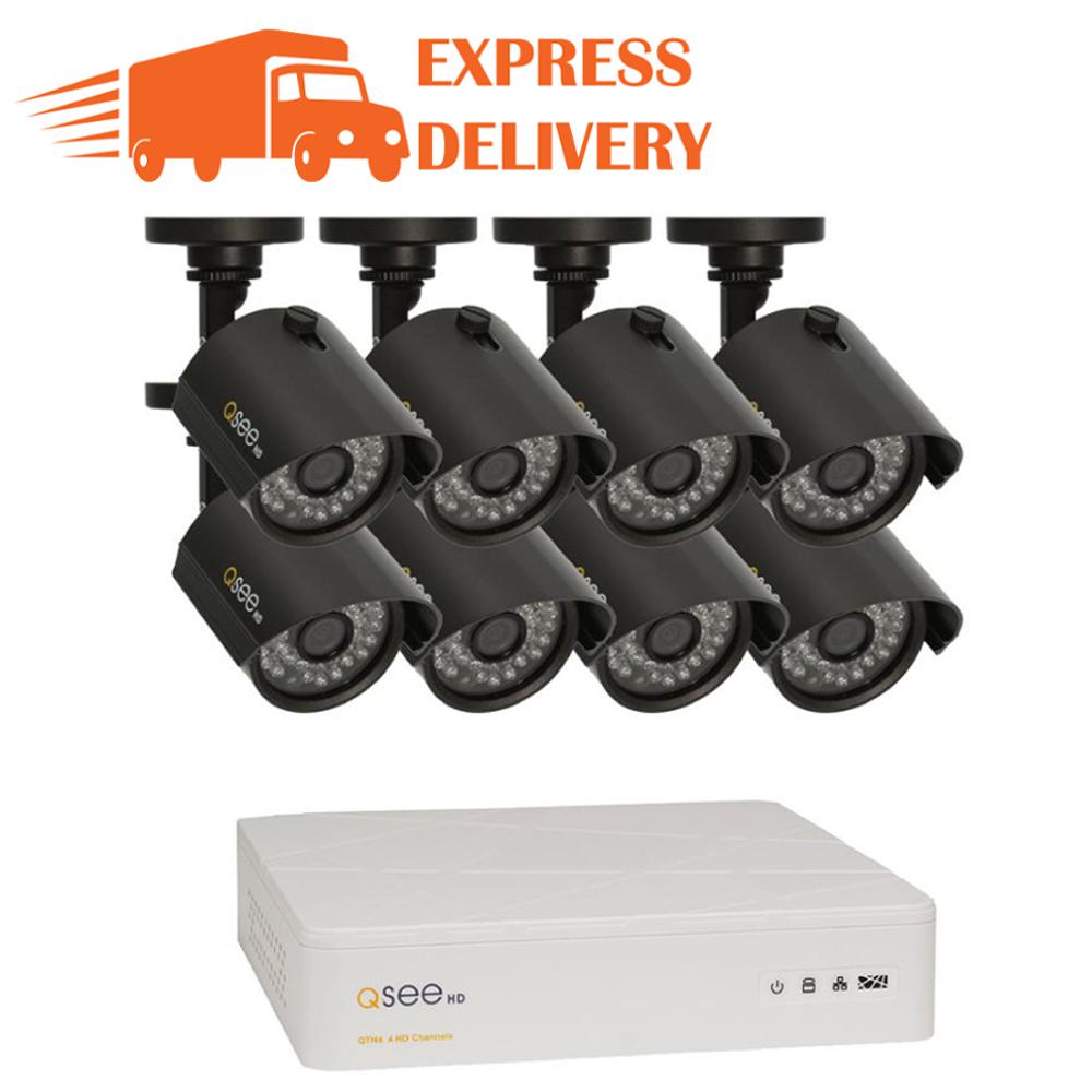 Q-SEE. 8-Channel 720p 100 ft. Night Vision 1TB Video Surveillance System  with 8 HD Cameras