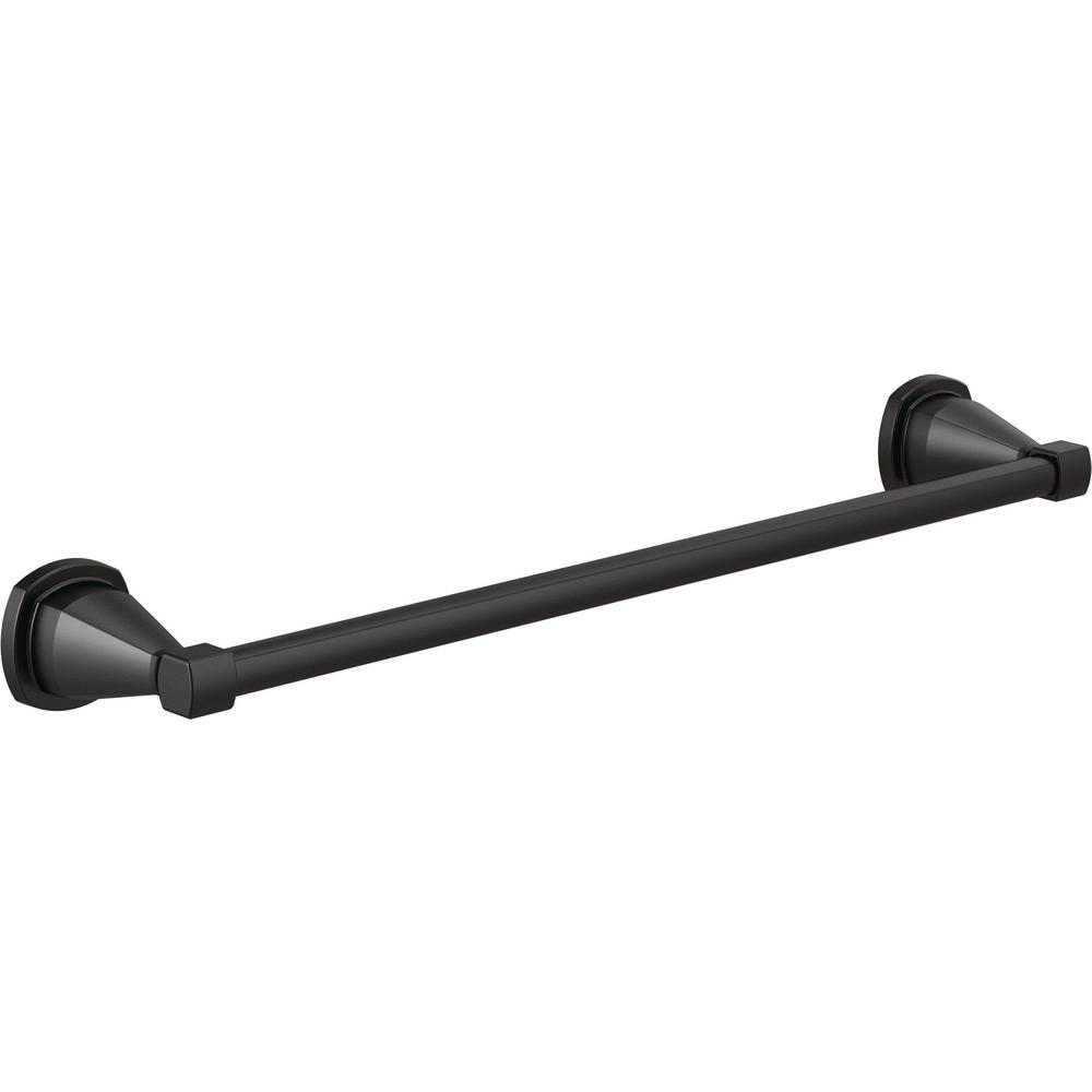 Delta Stryke 18 in. Towel Bar in Matte Black-77618-BL - The Home Depot