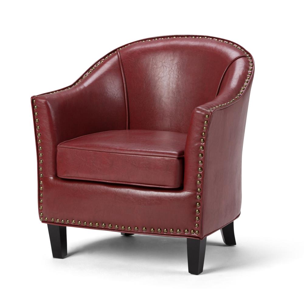 red accent chair couch kildare radicchio red bonded leather arm chair accent chairs the home depot red accent chair couch kildare radicchio red bonded leather arm chair accent chairs the home depot
