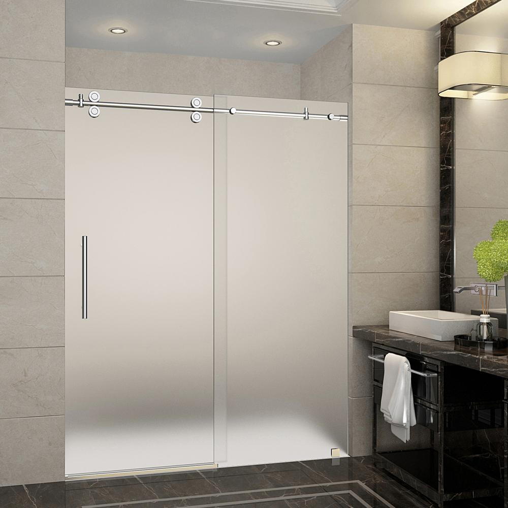 Frosted Frameless Byp Sliding Shower Doors Showers The Langham
