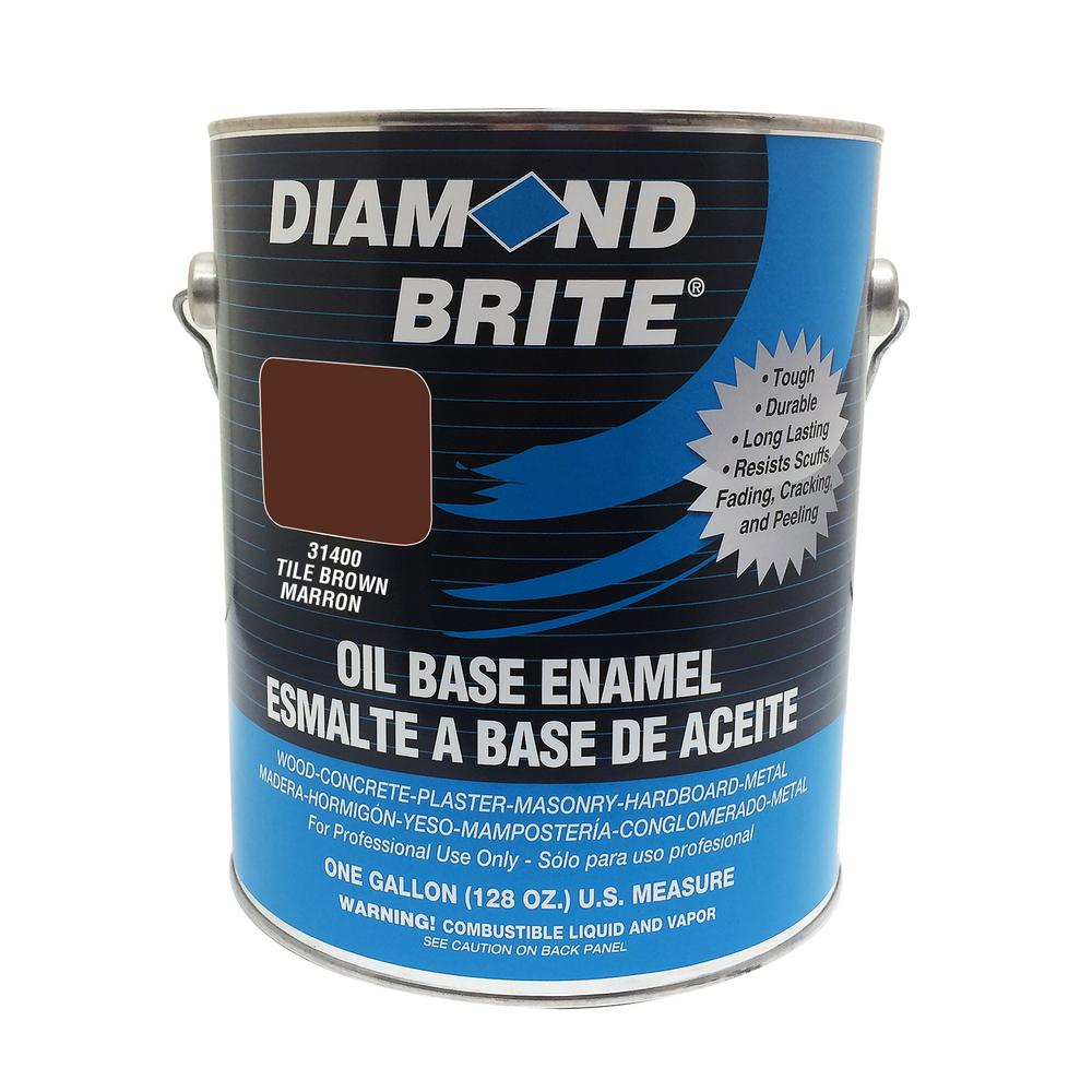 Diamond Brite Paint 1 gal. Tile Brown Oil Base Enamel Diamond Brite Paint 1 gal. Tile Brown Oil Base Enamel