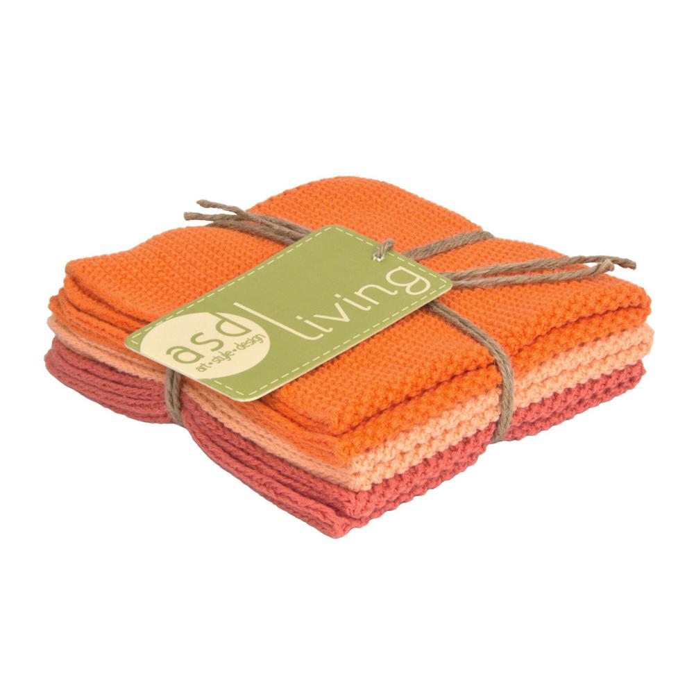 orange kitchen towels