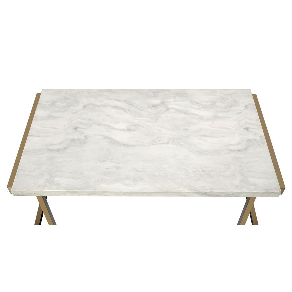 Acme Furniture Boice Ii Coffee Table In Faux Marble And