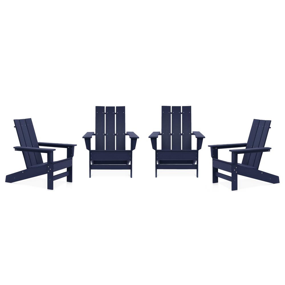 durogreen aria navy recycled plastic modern adirondack chair  4packaac35294pkny  the home depot