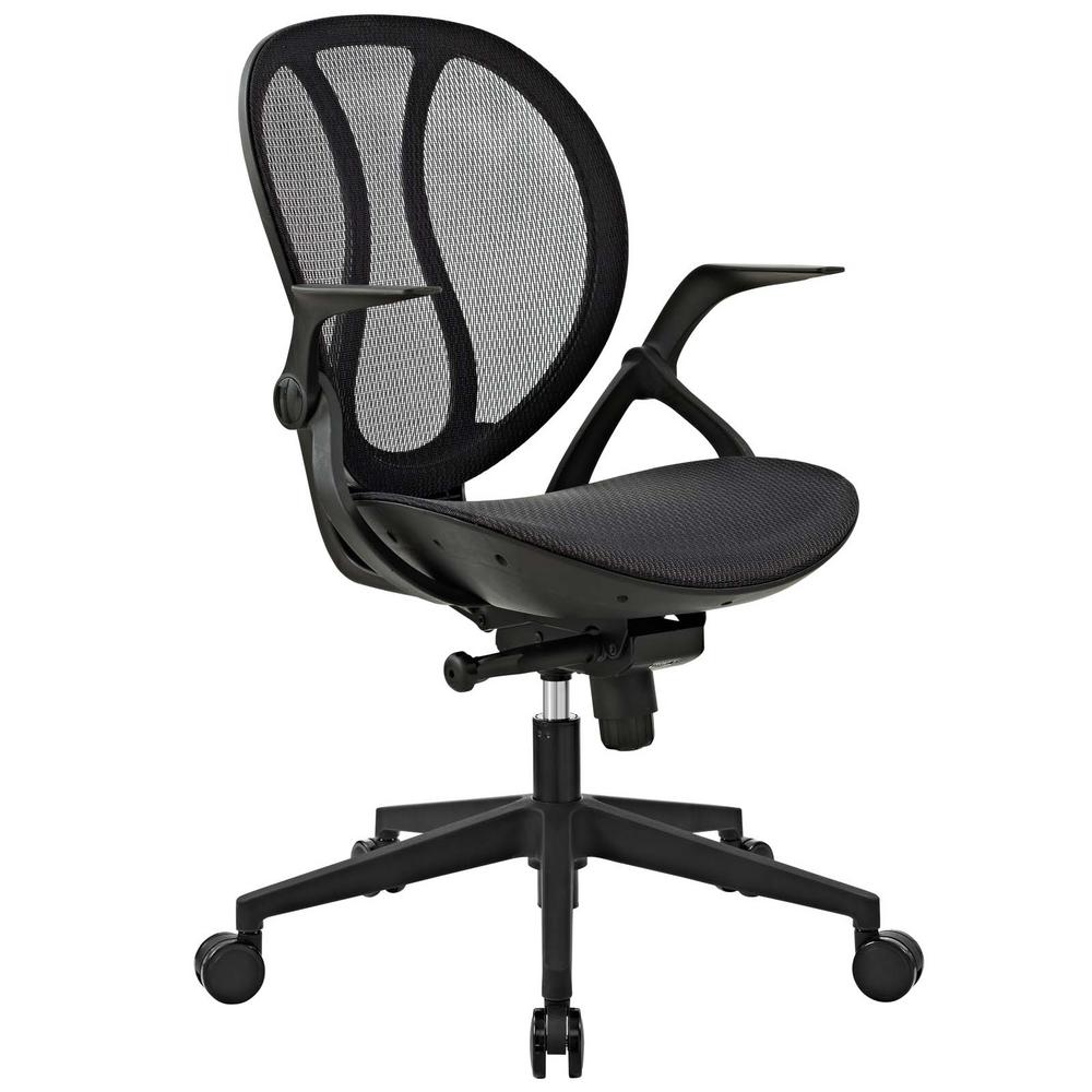 Modway Conduct Black All Mesh Office Chair Eei 2772 Blk The Home Depot Modway Conduct Black All Mesh Office Chair