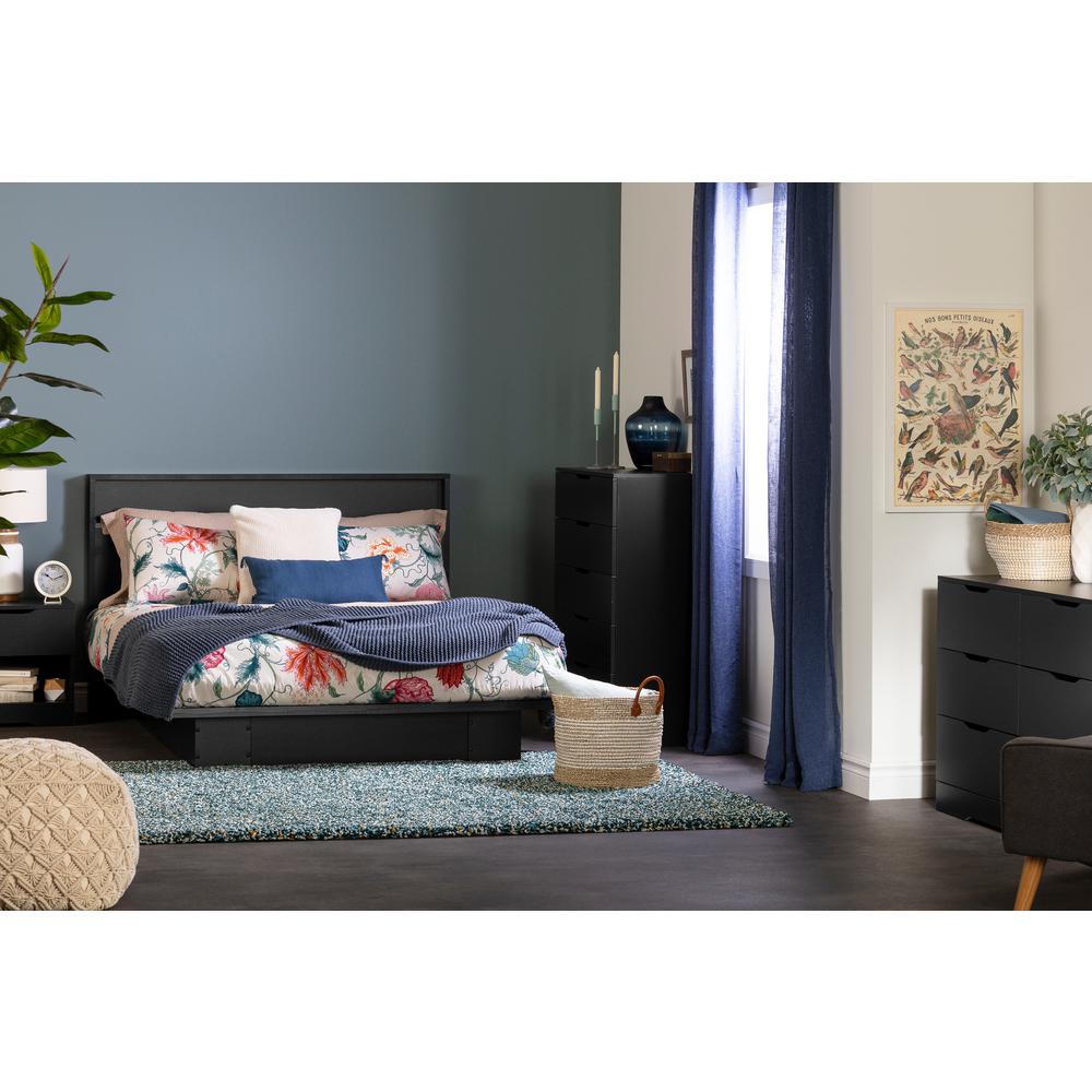 South Shore Holland 1 Drawer Full Queen Size Platform Bed In Pure