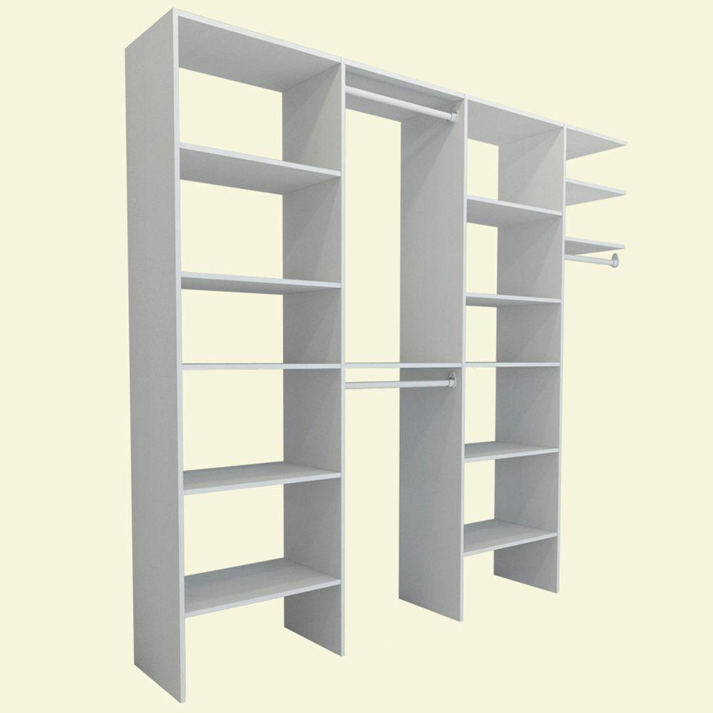 Laminate Closet Organizers Storage Organization The Home Depot Selectives