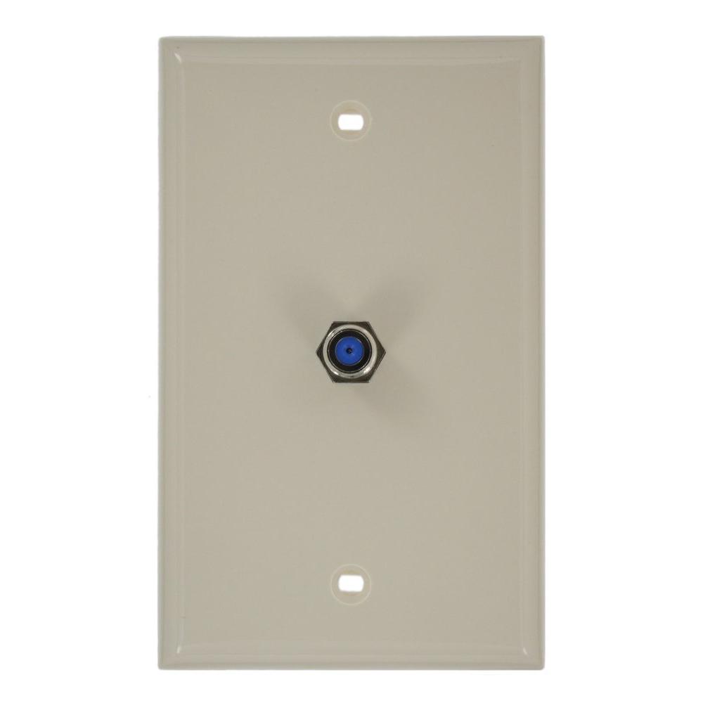 Leviton FConnector Wall Video Jack Type 625D, Light Almond80781T