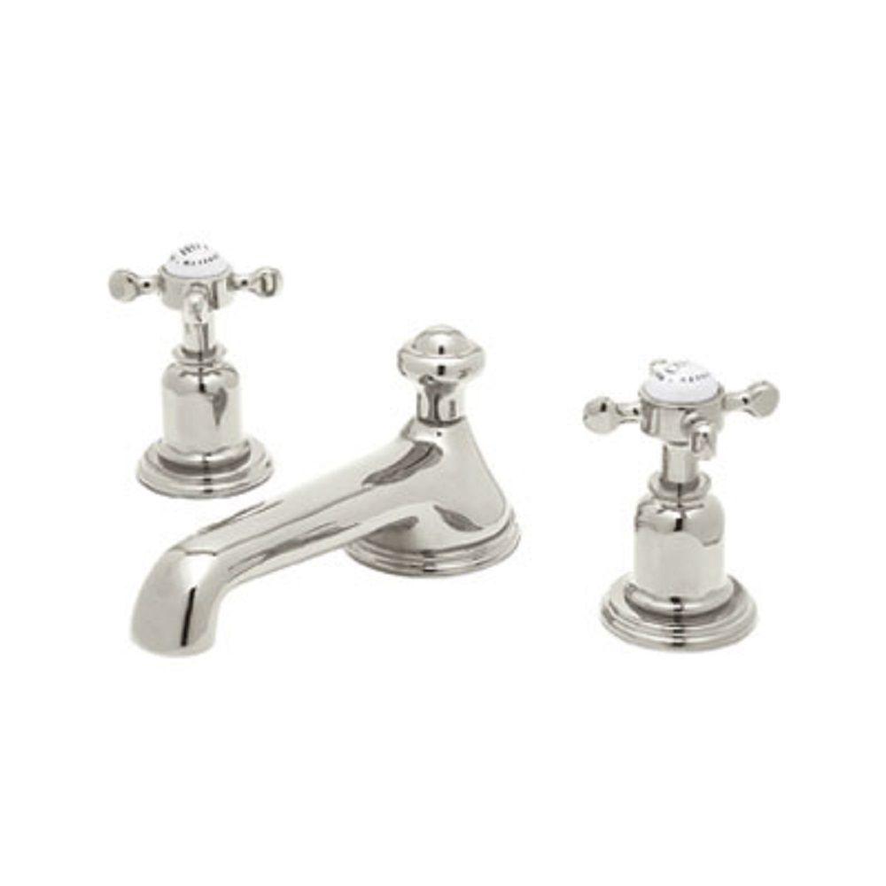 KOHLER Artifacts 8 in. Widespread 2Handle Column Design Bathroom Faucet in Vibrant Brushed