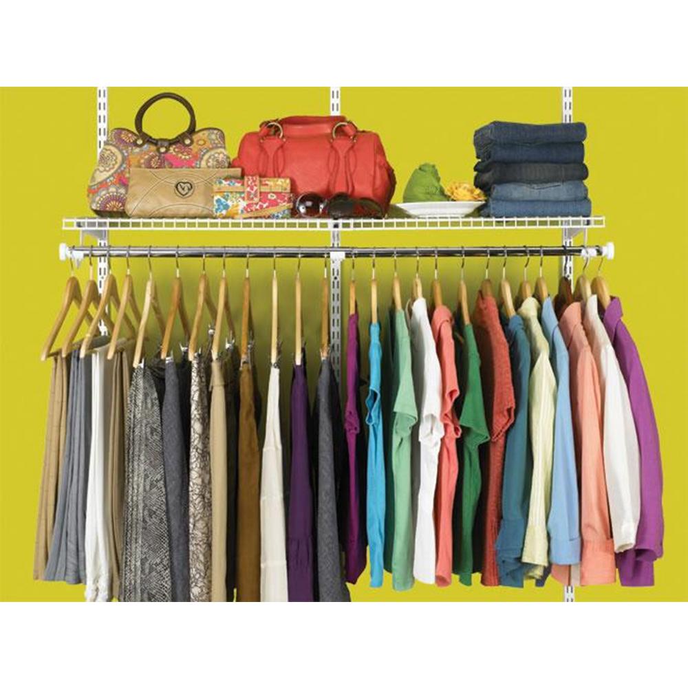 Rubbermaid Configurations 1 875 In D X 12 375 In W X 26 937 In H Add On Hanging Metal Closet System Kit In Titanium