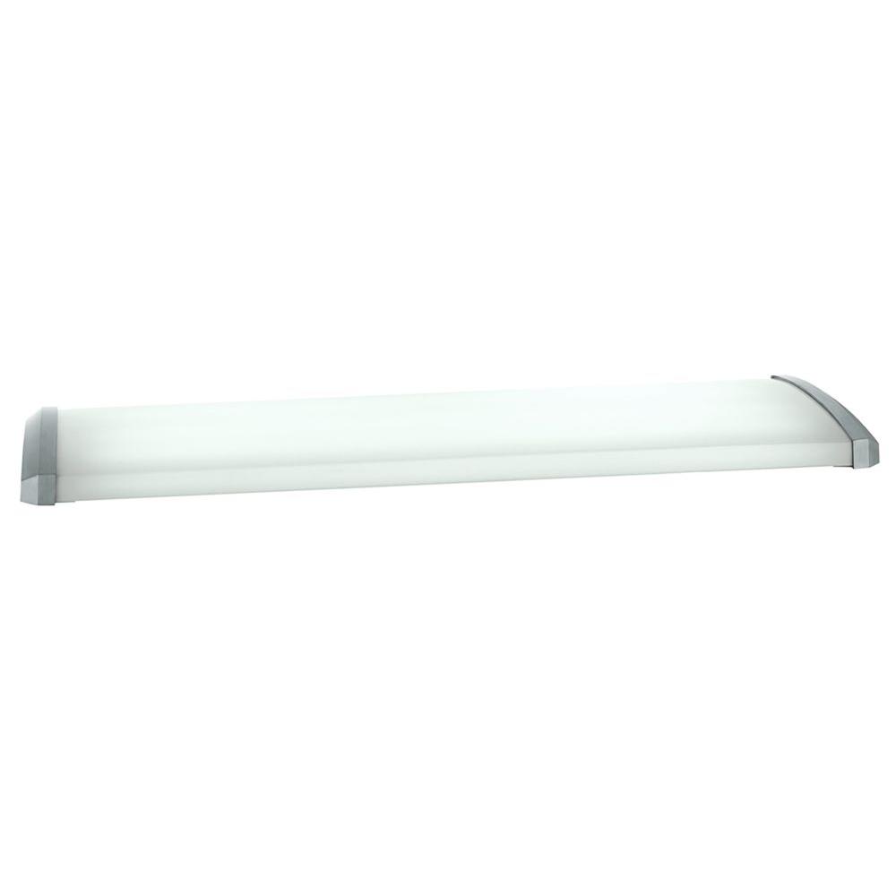 Hampton Bay Aranda 4 Light Brushed Nickel Linear Fluorescent Ceiling Flushmount