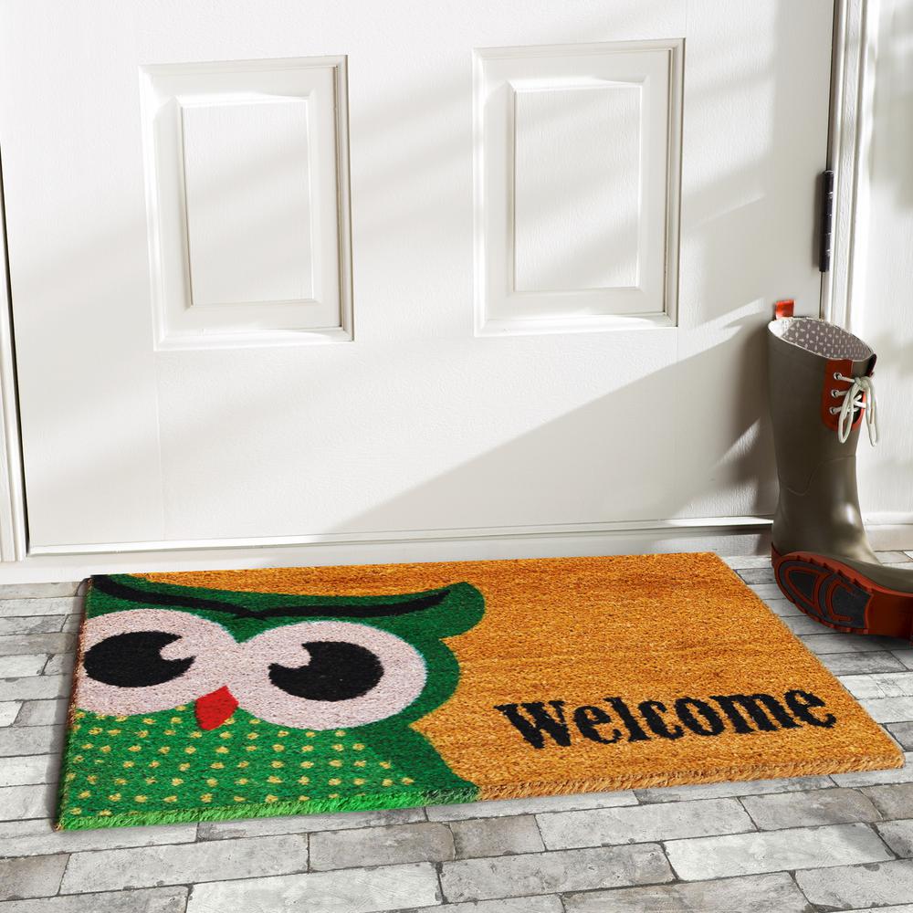 Calloway Mills Owlet Welcome Door Mat 17 In X 29 In 121891729 The Home Depot