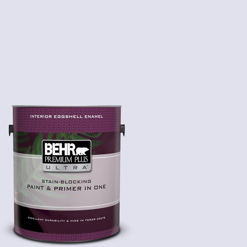Behr Premium Plus Ultra 1 Gal M550 White Lavender Eggshell M550 1 White Lavender Eggshell Enamel Interior Paint And Primer In One