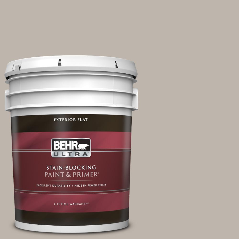 BEHR ULTRA 5 gal. PPU1812 Graceful Gray Flat Exterior