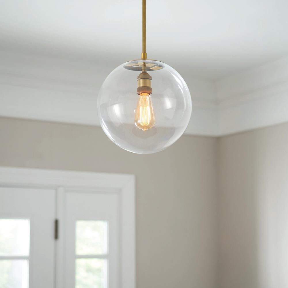Home Decorators Collection 9 In 1 Light Aged Brass Globe Pendant With Vintage Bulb Included Hd 1611agb The Depot - 1 Light Globe Pendant Home Decorators Collection 9 In 1 Light Aged Brass Globe Pendant With Vintage Bulb Included Hd 1611agb The Depot - 1 Light Globe Pendant