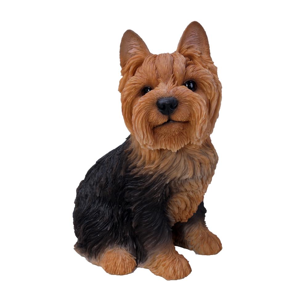 Hi Line Gift Yorkshire Terrier Sitting Garden Statue 87745 B The Yorkshire Terrier Sitting Garden Statue